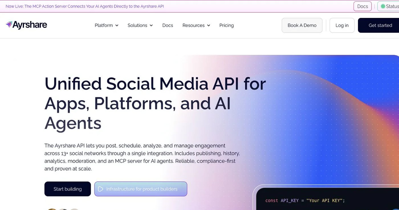 Ayrshare official website