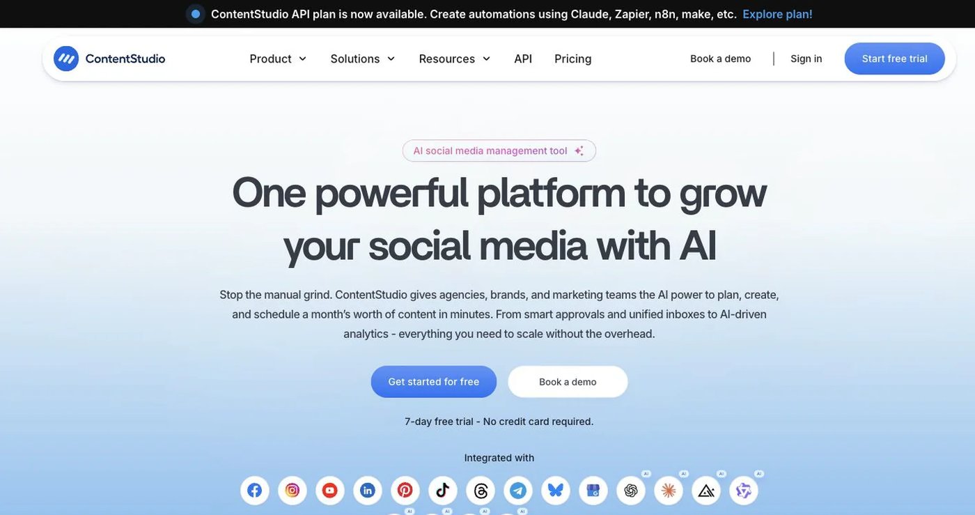ContentStudio official website