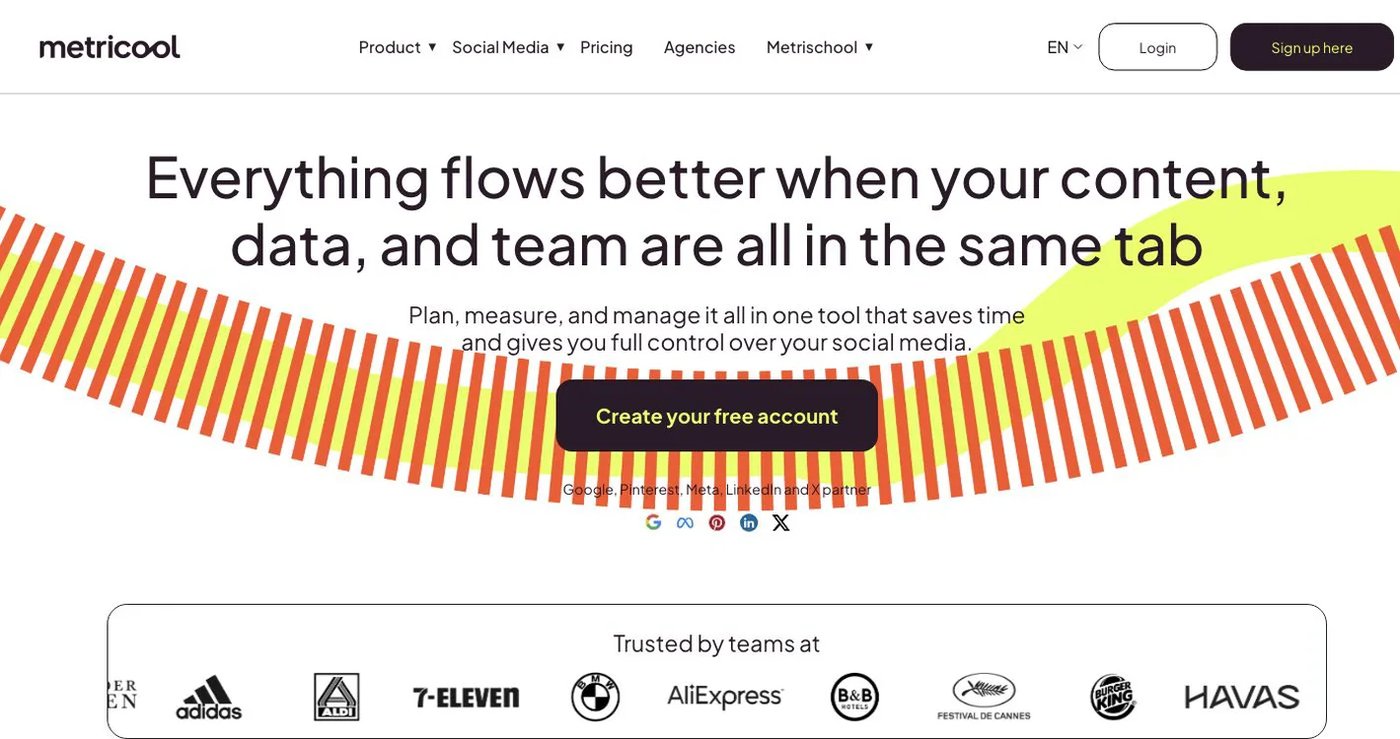 Metricool official website