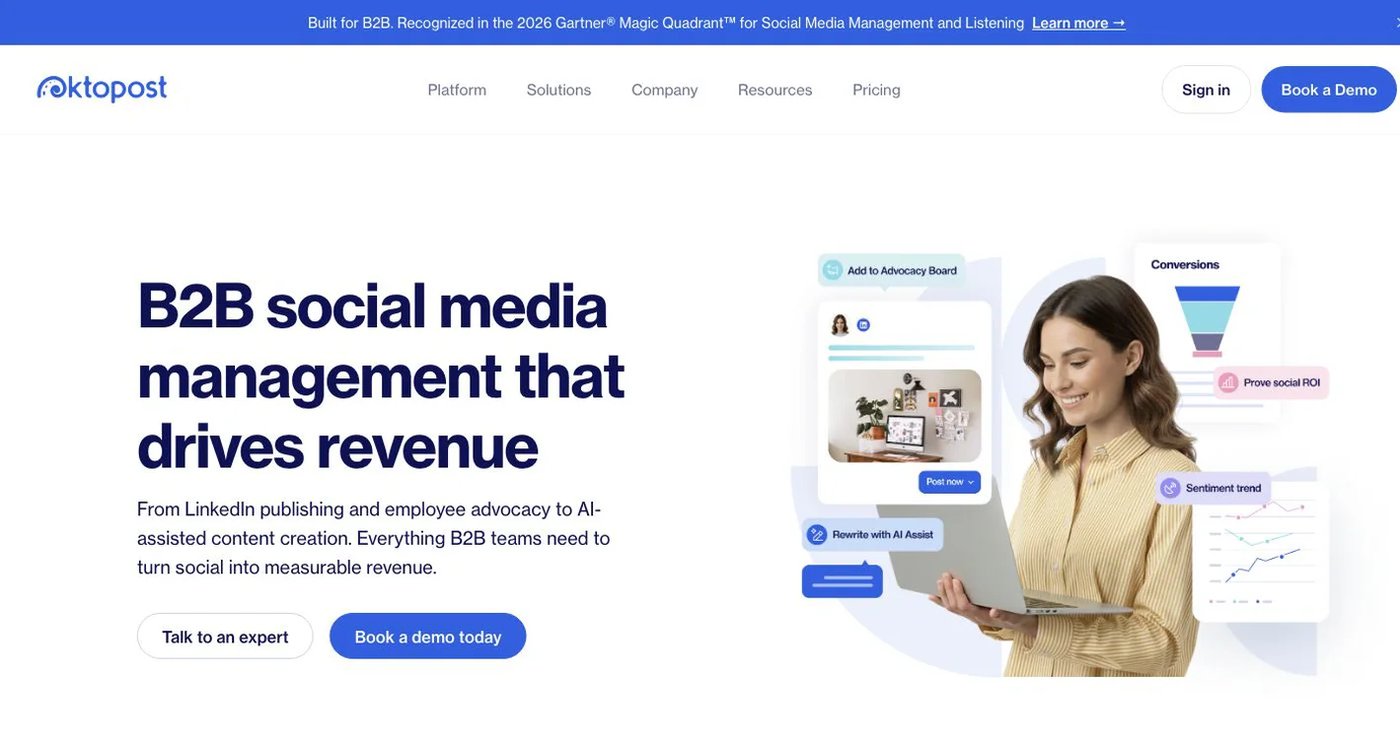 Oktopost official website