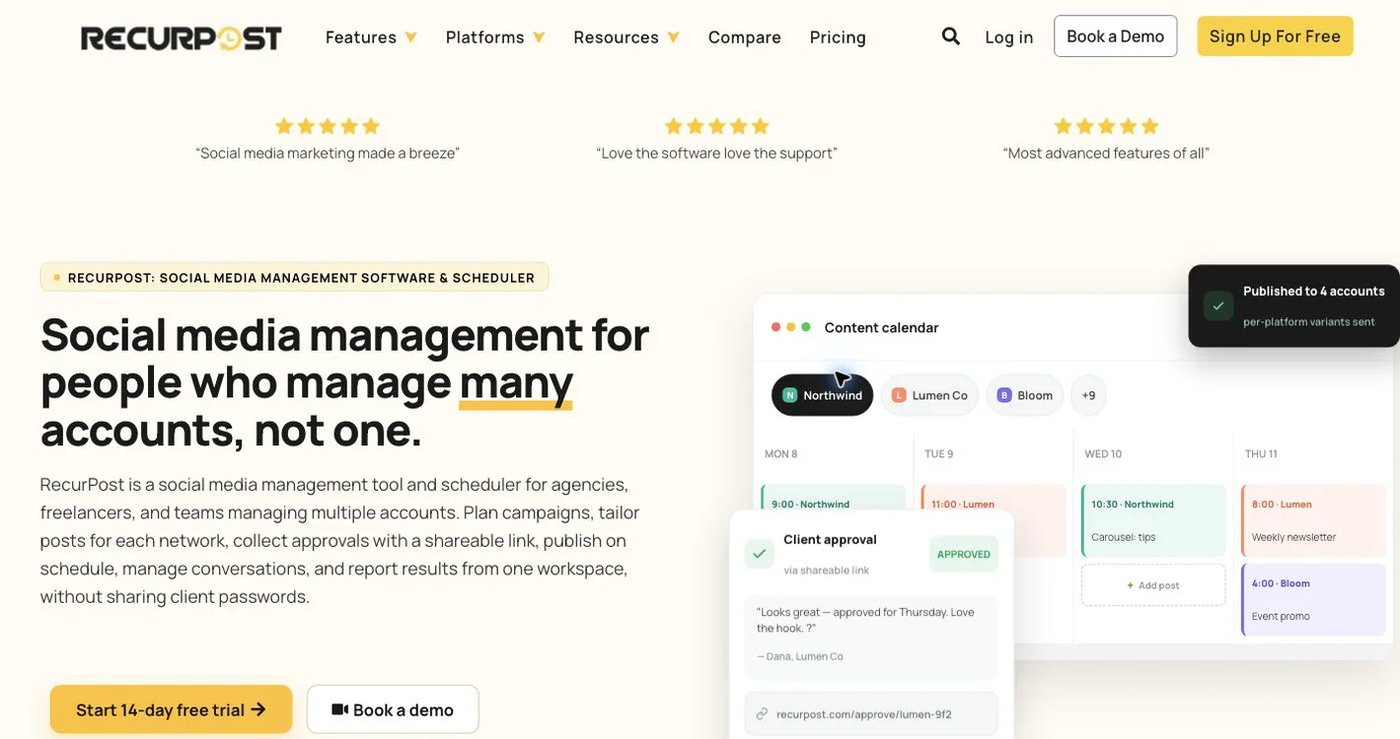 RecurPost official website