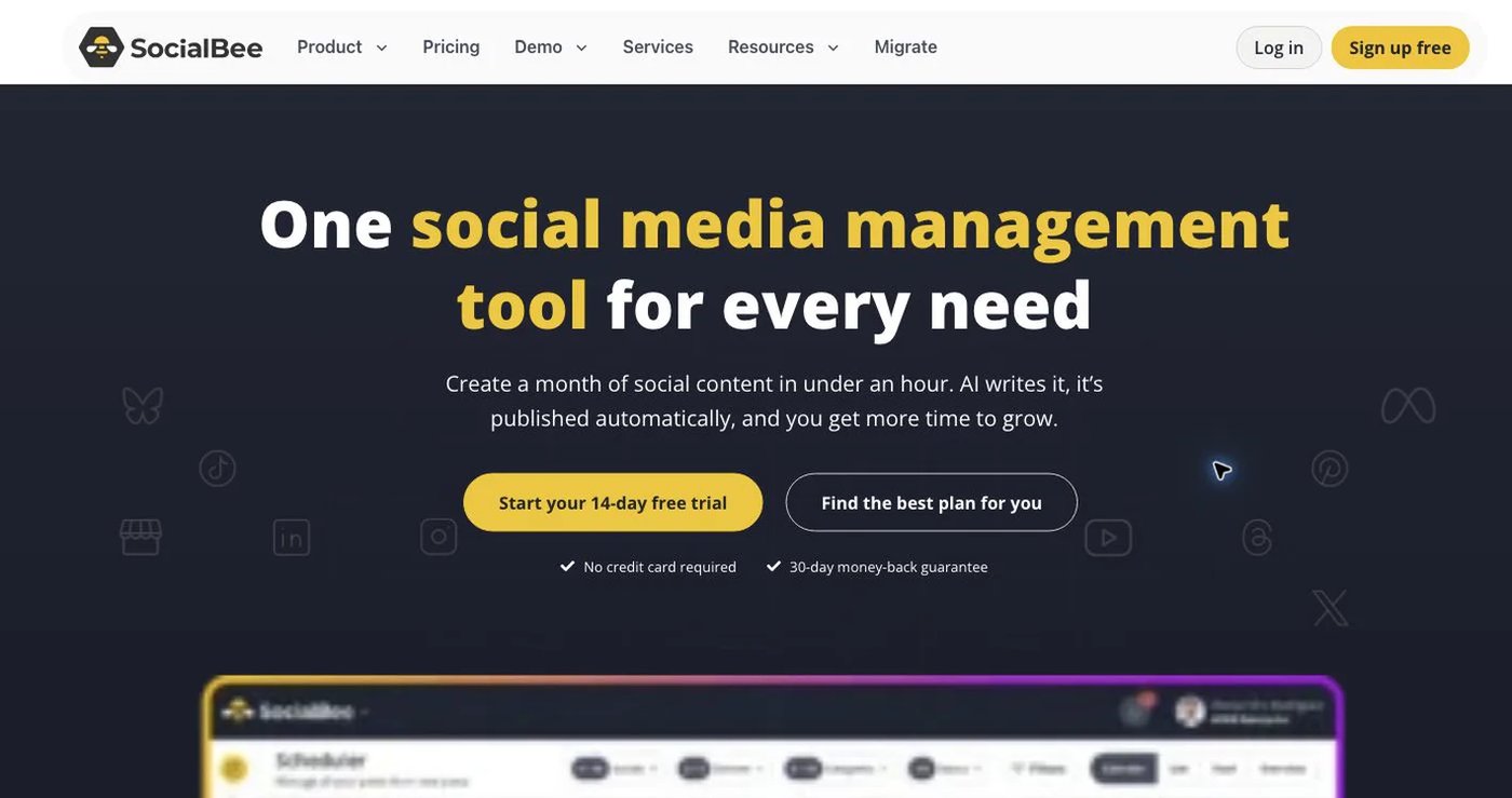 SocialBee official website