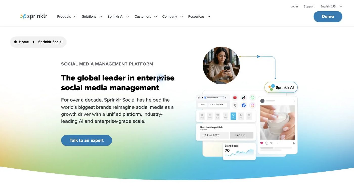 Sprinklr official website