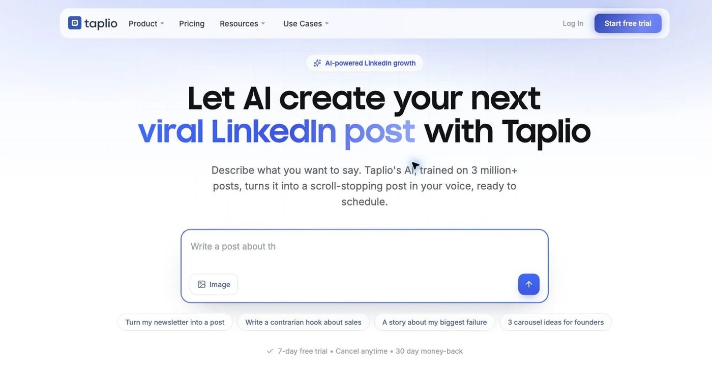Taplio official website