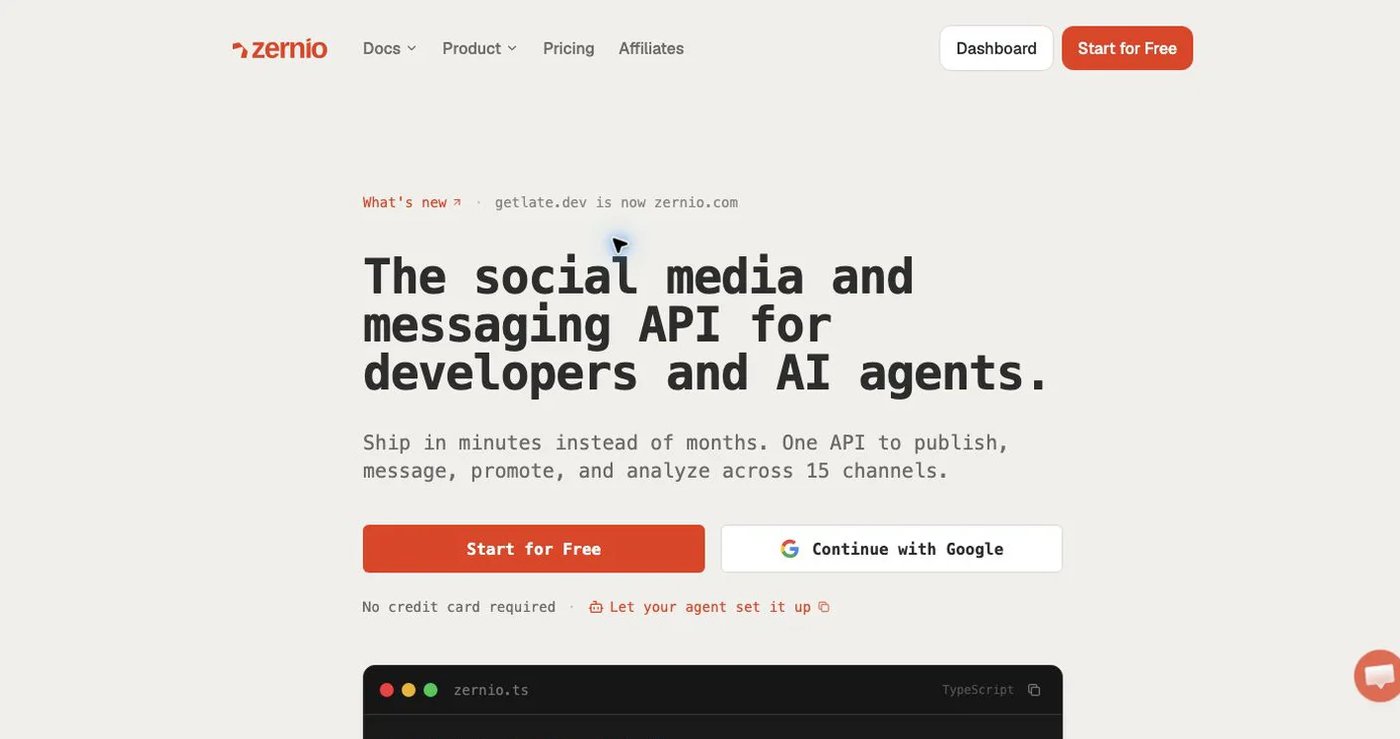 Zernio official website